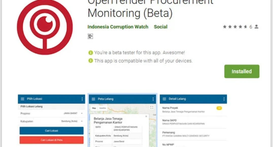 Aplikasi Mobile Opentender