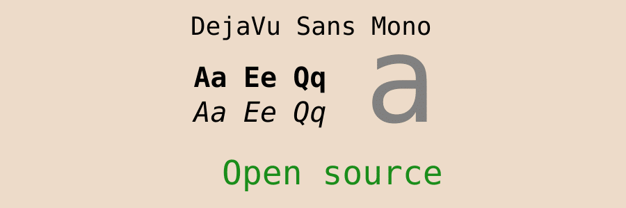 Jenis font dejavu sans mono